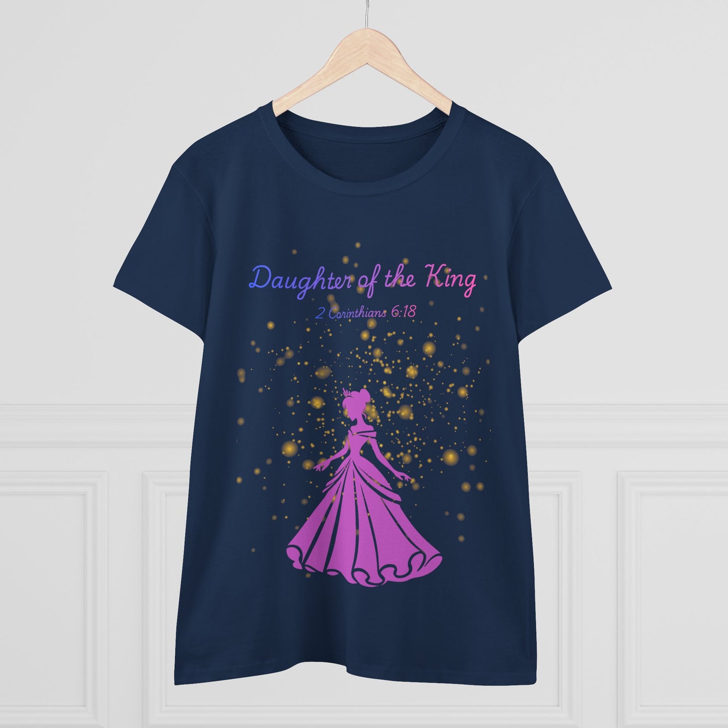 Daughter of the King tee | Princess silhouette, Christian scripture 2 Corinthians 6:18