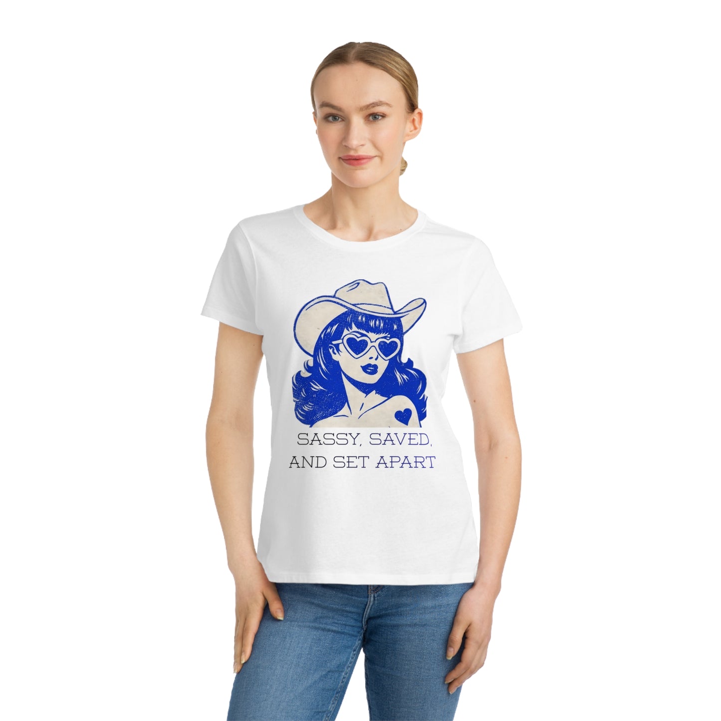 Sassy Saved and Set Apart T-Shirt | Retro Cowgirl Heart Sunglasses