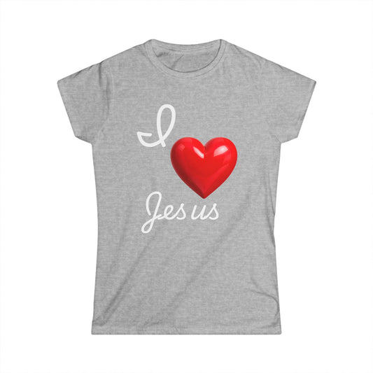I Heart Jesus T‑Shirt — Women's Christian Faith Tee