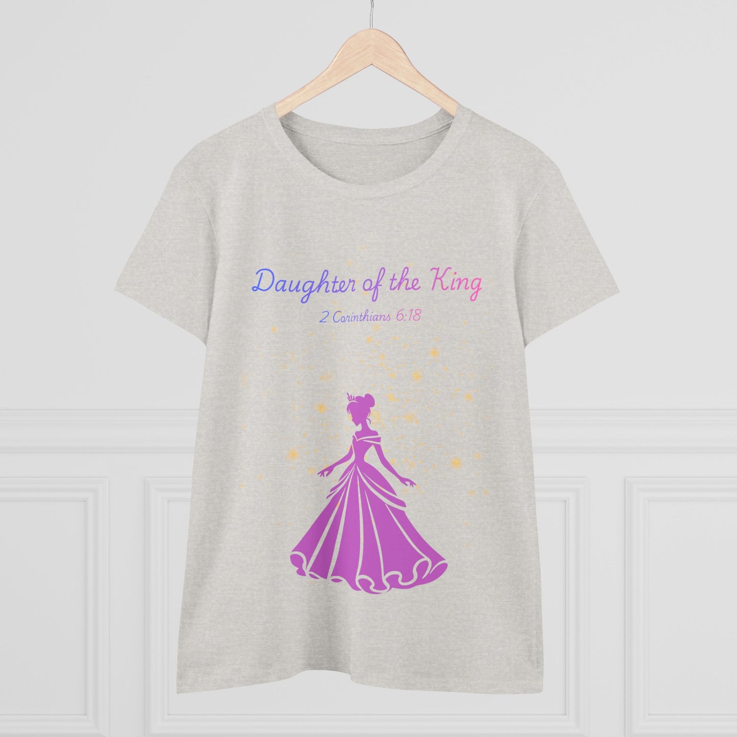 Daughter of the King tee | Princess silhouette, Christian scripture 2 Corinthians 6:18