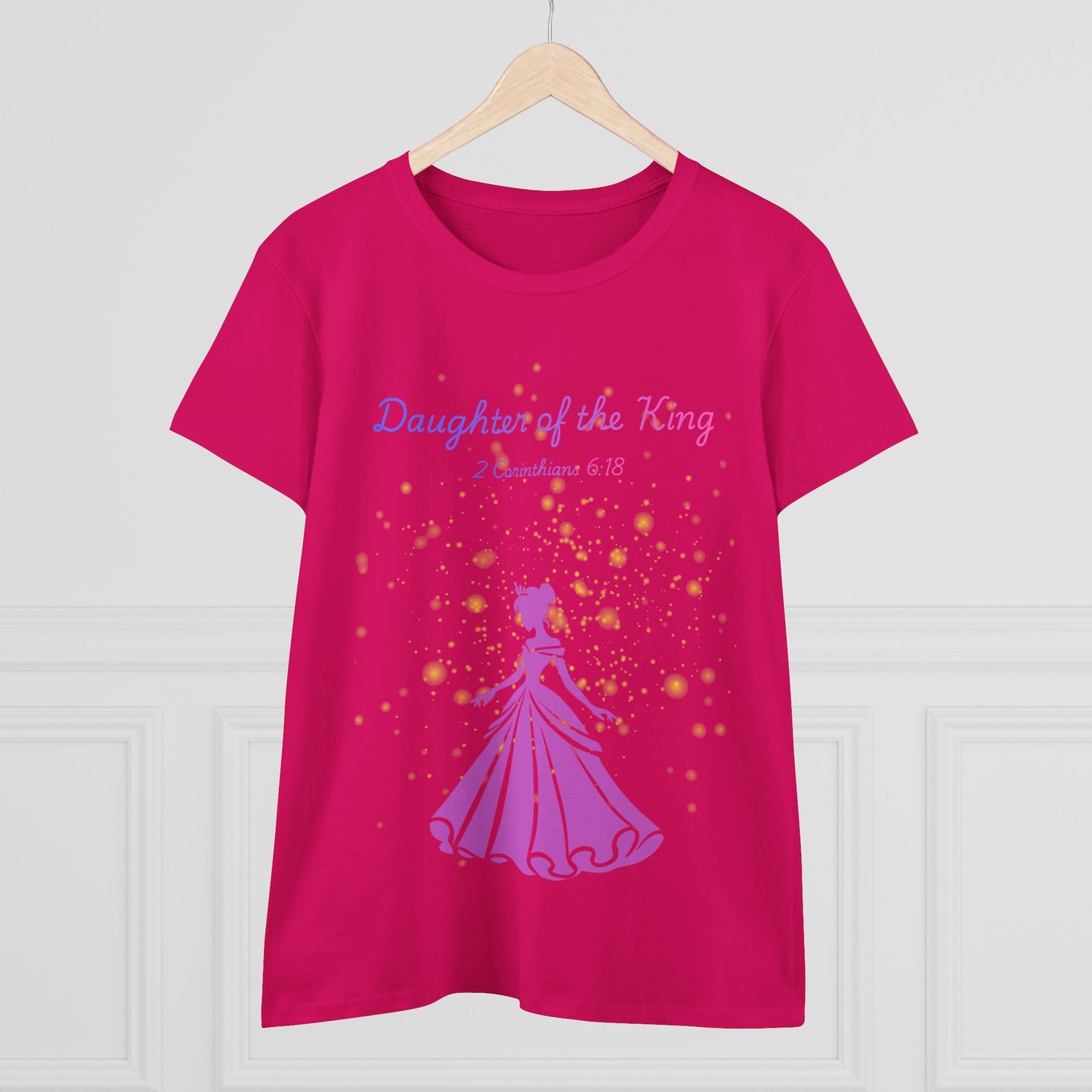 Daughter of the King tee | Princess silhouette, Christian scripture 2 Corinthians 6:18
