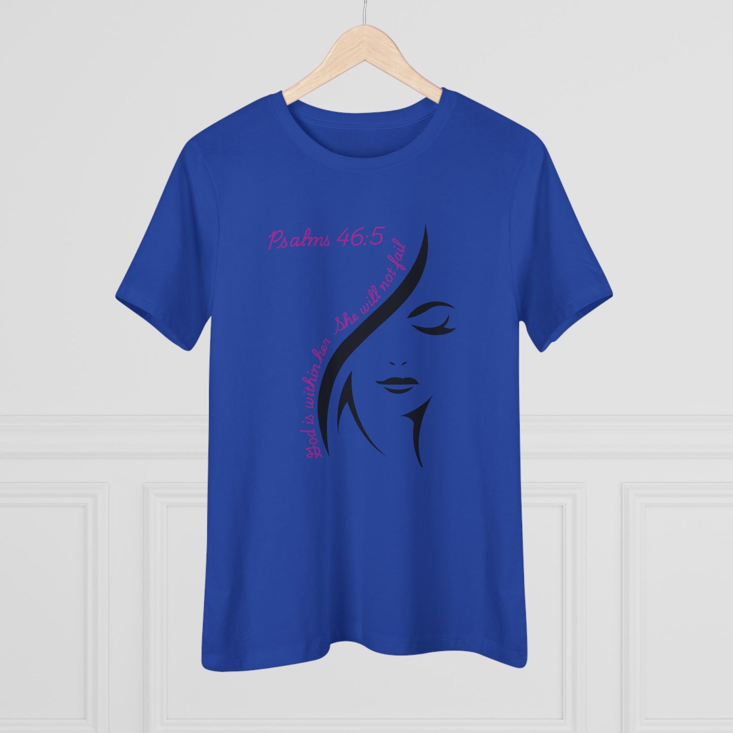 Psalm 46:5 Faithful Woman Tee | Feminine Face Silhouette