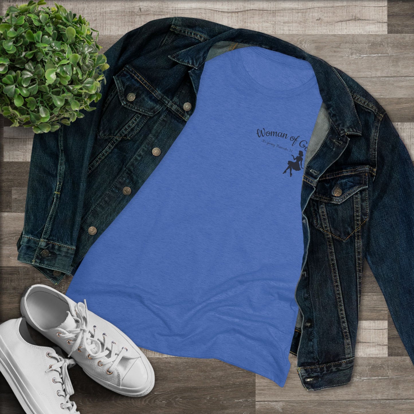 Woman of Grace tee | silhouette script design