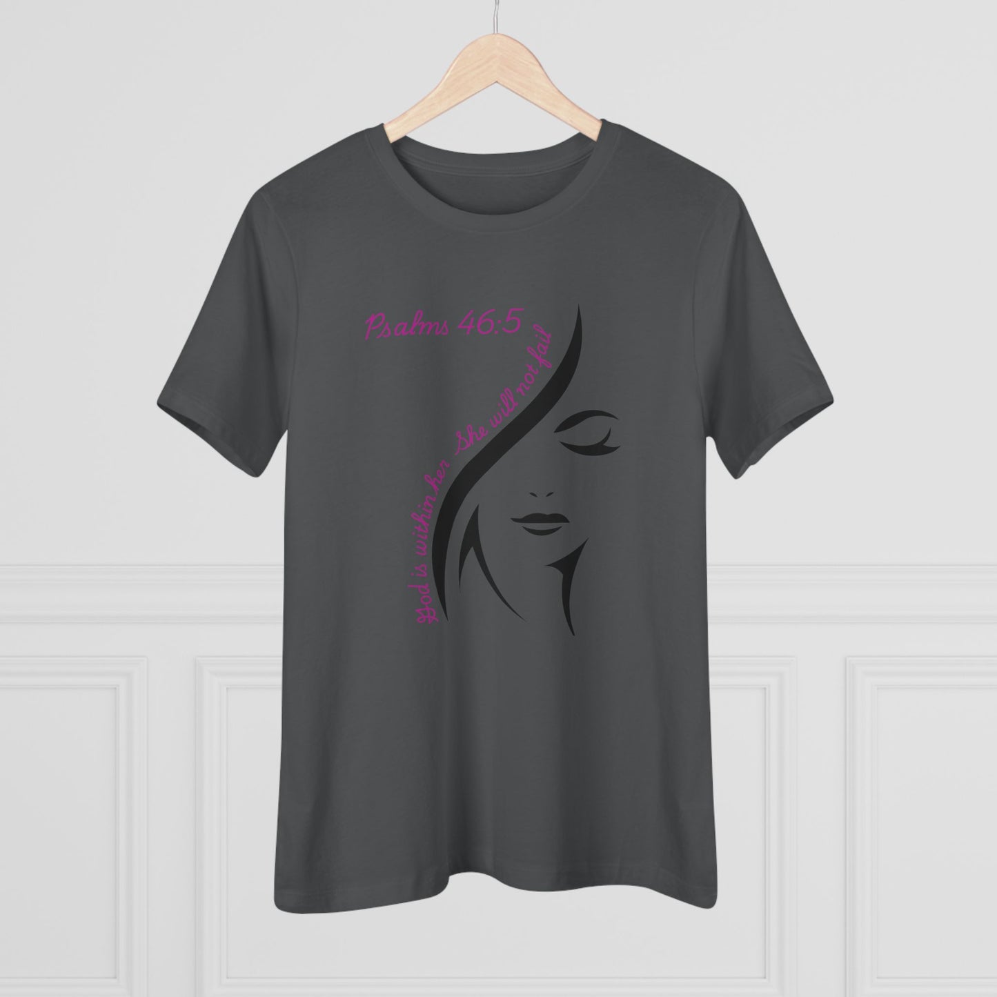 Psalm 46:5 Faithful Woman Tee | Feminine Face Silhouette