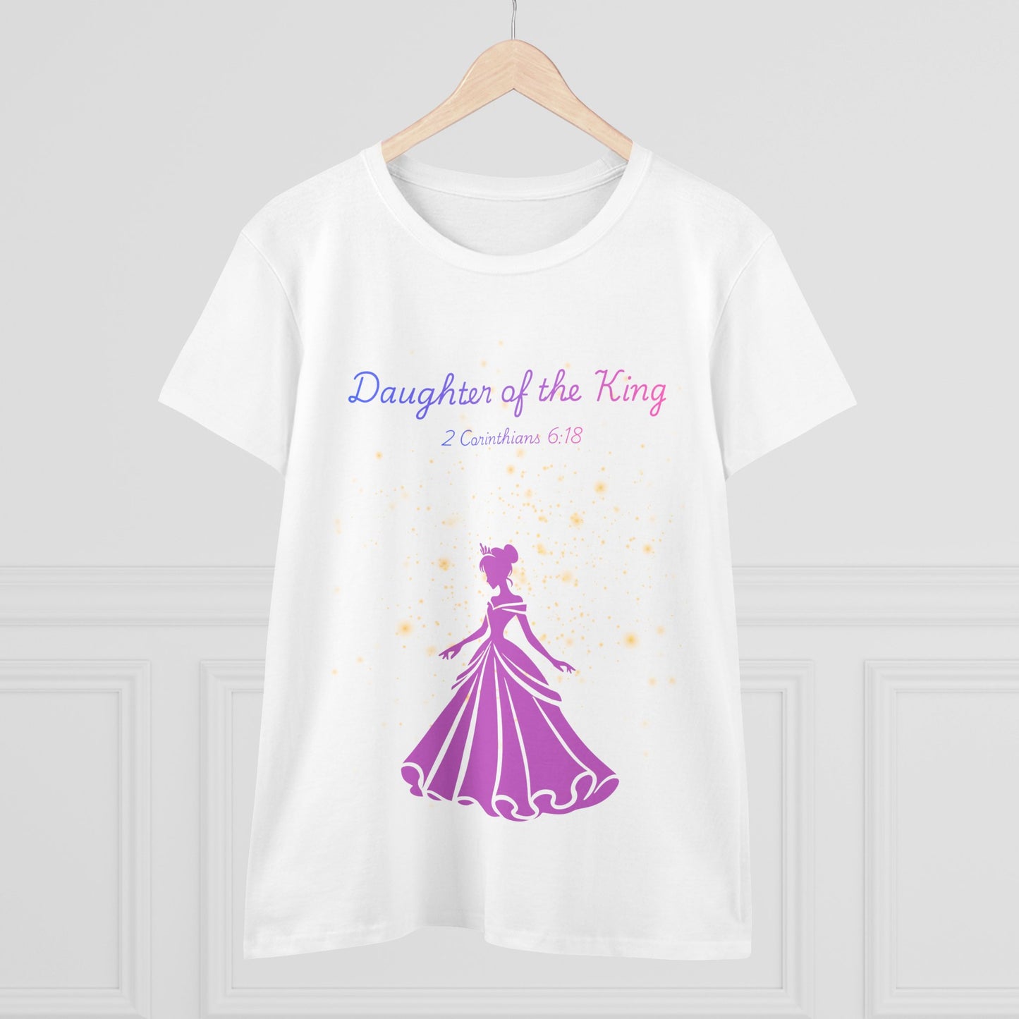 Daughter of the King tee | Princess silhouette, Christian scripture 2 Corinthians 6:18