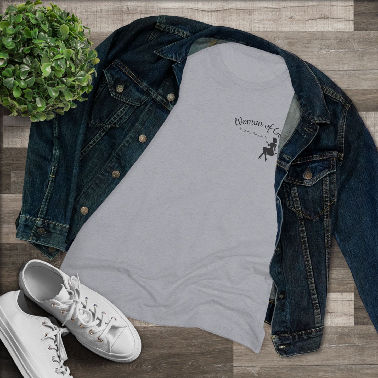 Woman of Grace tee | silhouette script design