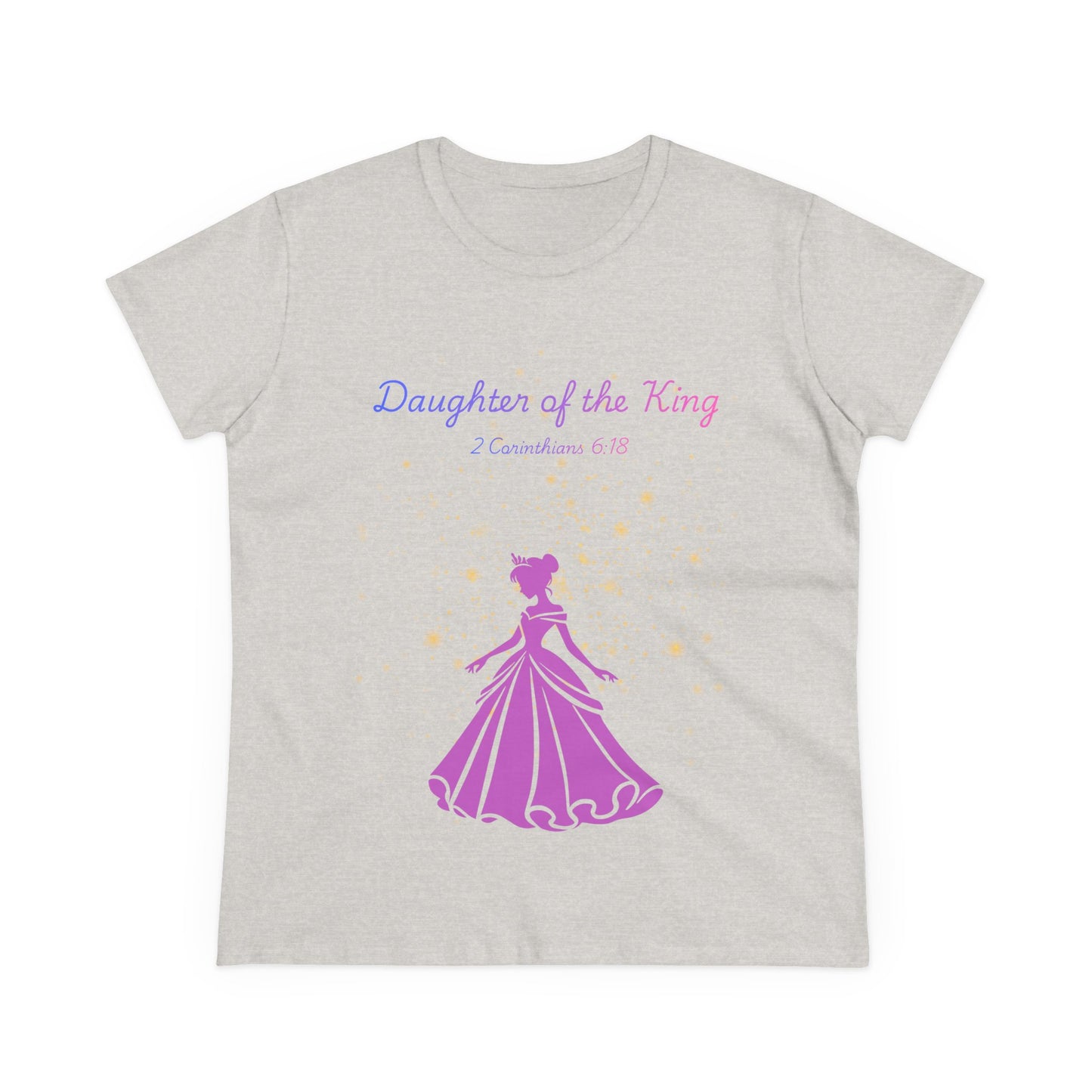 Daughter of the King tee | Princess silhouette, Christian scripture 2 Corinthians 6:18