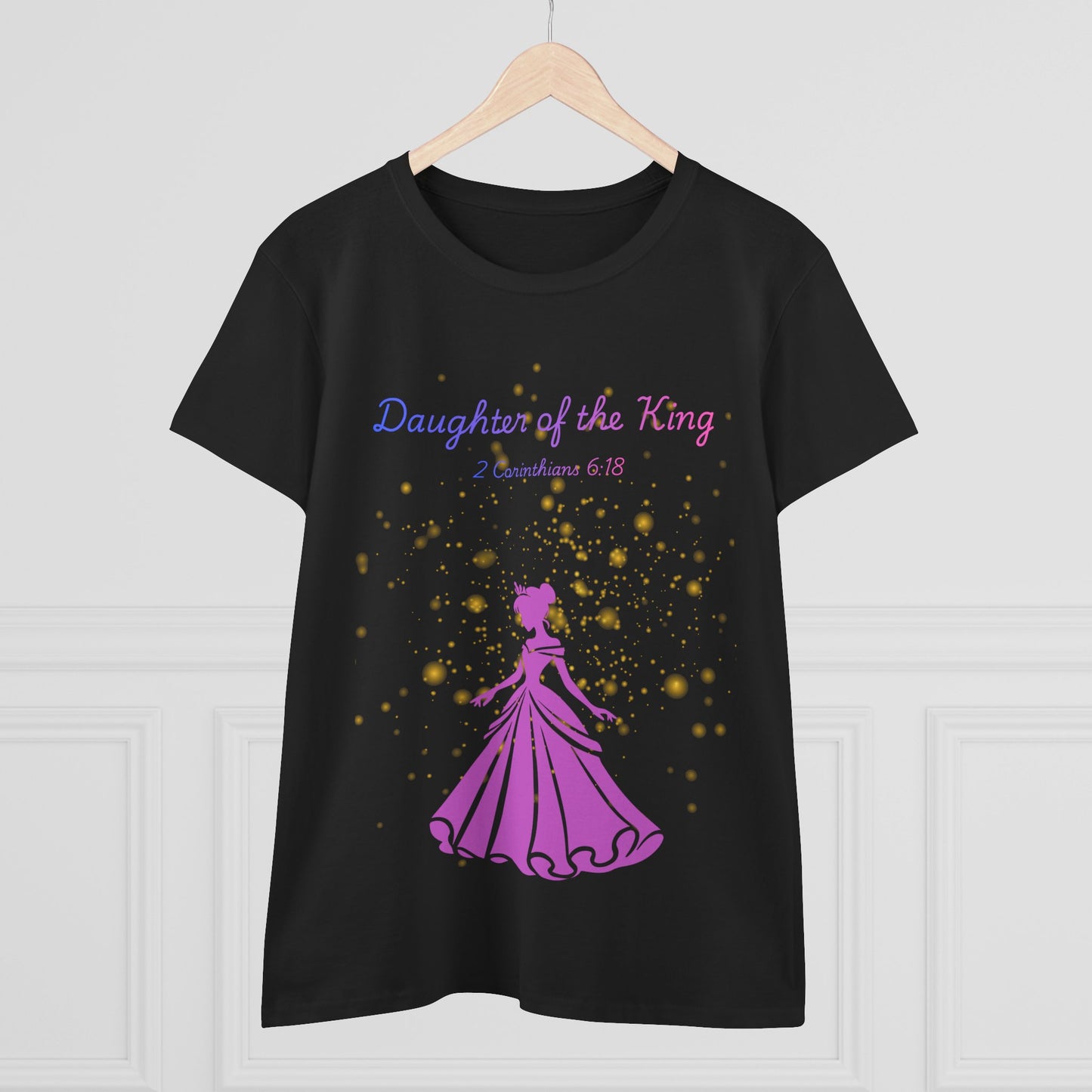 Daughter of the King tee | Princess silhouette, Christian scripture 2 Corinthians 6:18