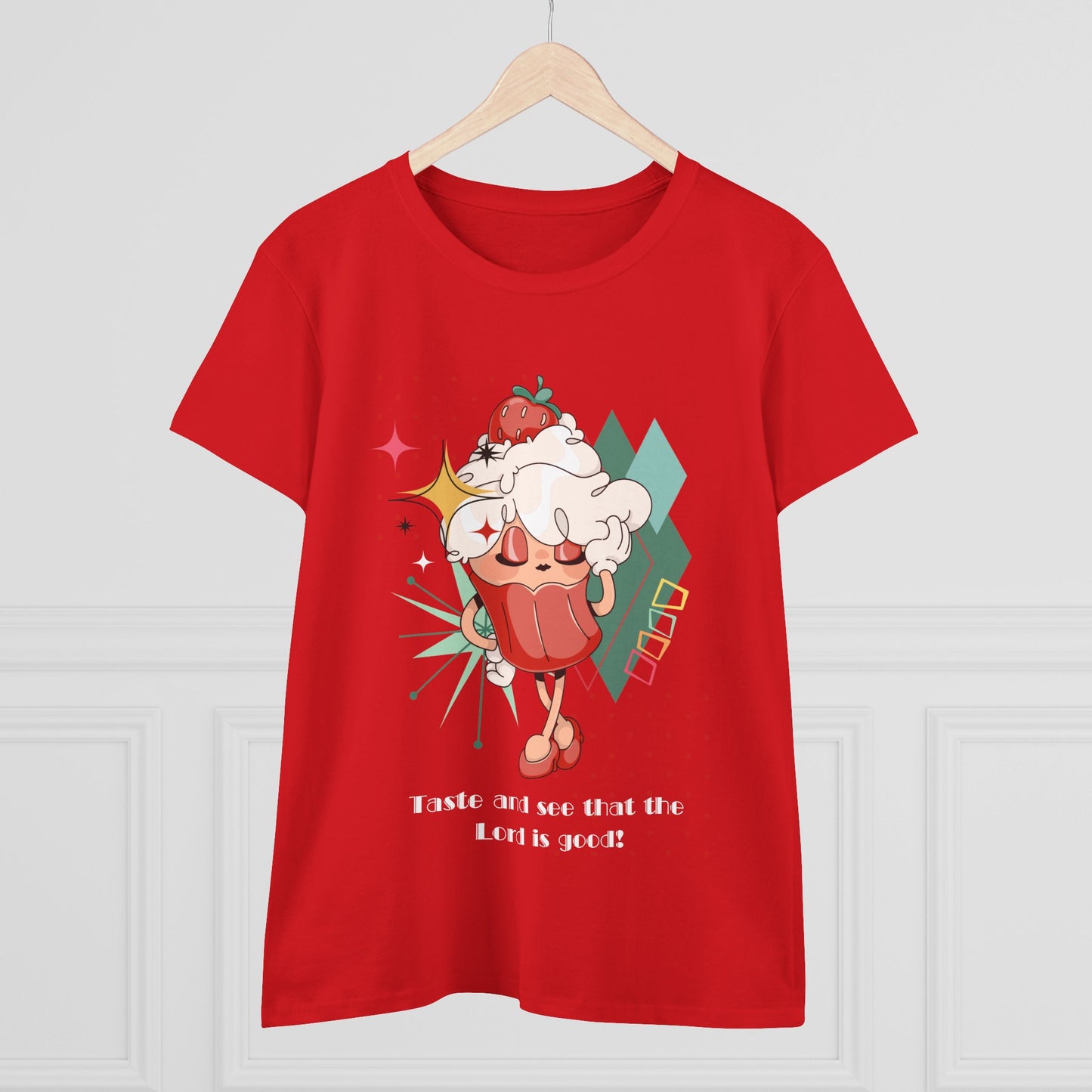 Cupcake Tee — "Taste and see that the Lord is good" Women’s T-Shirt