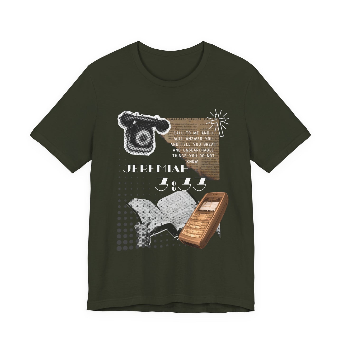 Jeremiah 7:27 Scripture Tee — Vintage Bible & Phone Faith T‑Shirt