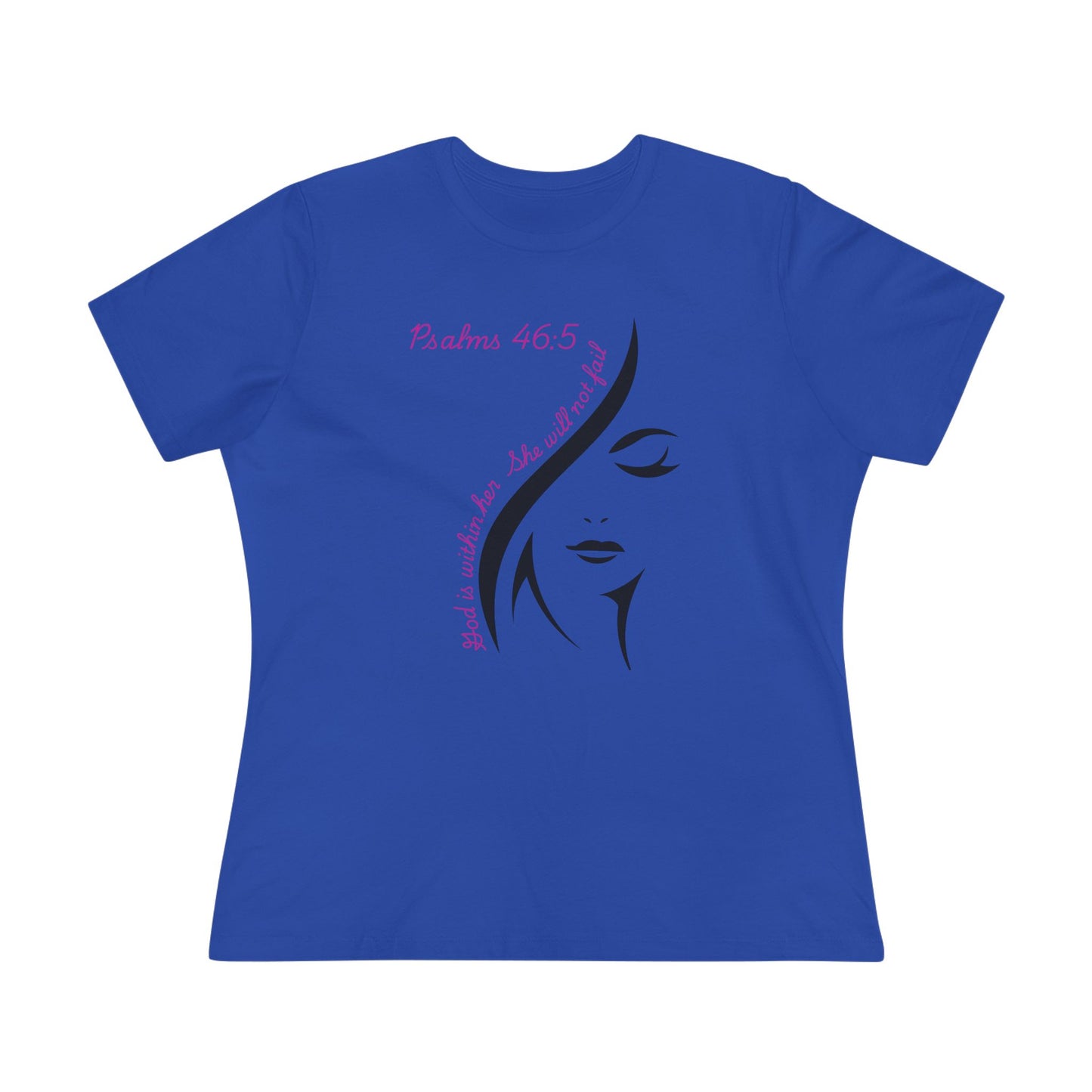 Psalm 46:5 Faithful Woman Tee | Feminine Face Silhouette