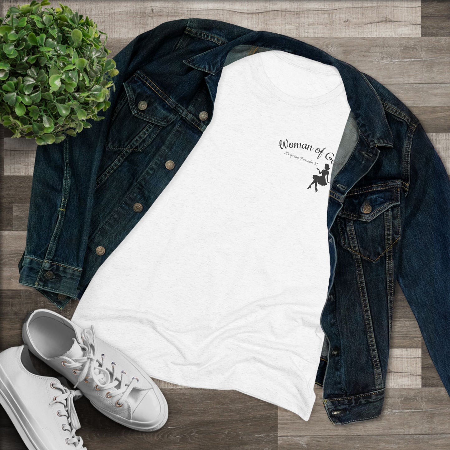 Woman of Grace tee | silhouette script design
