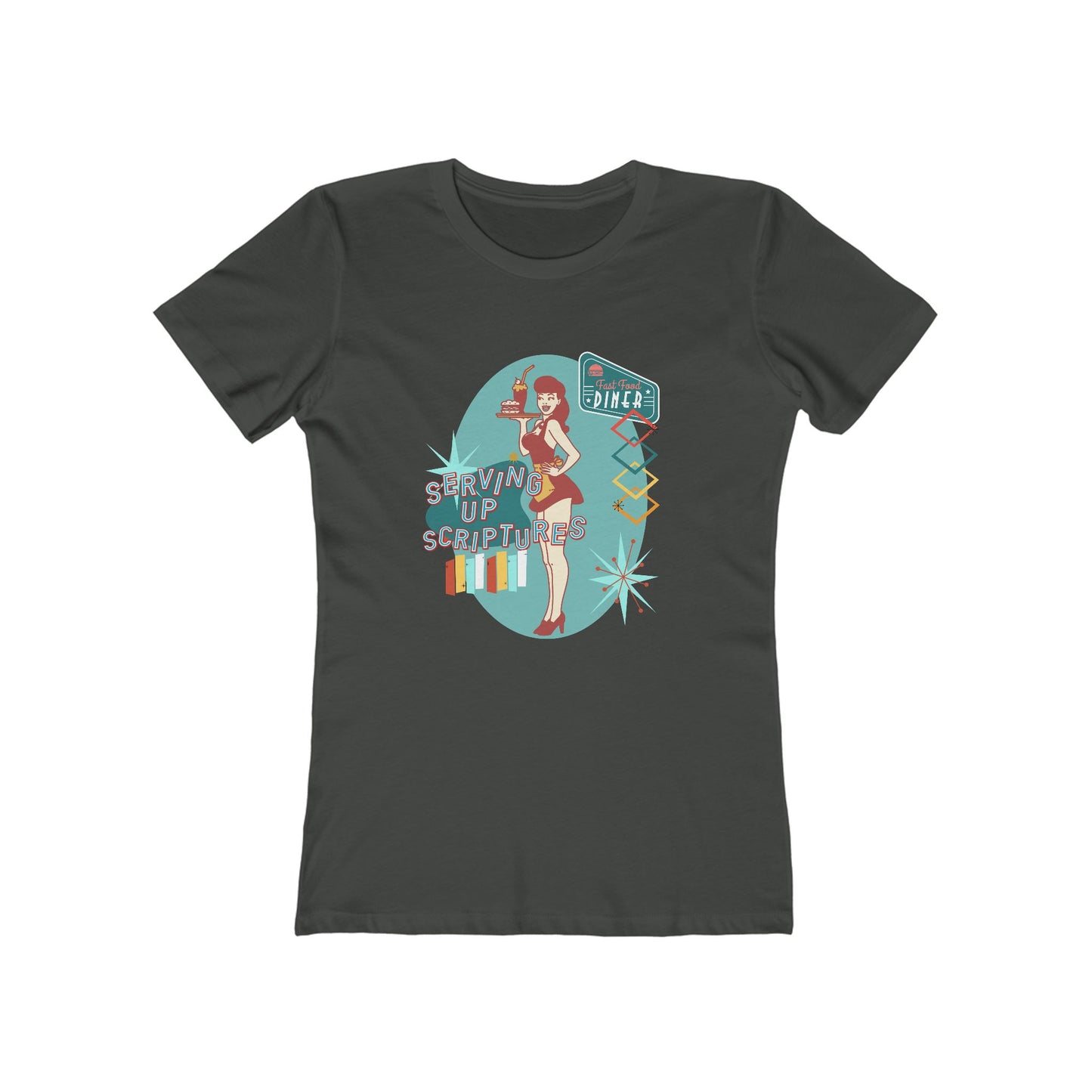 Retro Tee "serving up scriptures" Women’s Graphic Tee – Vintage Design
