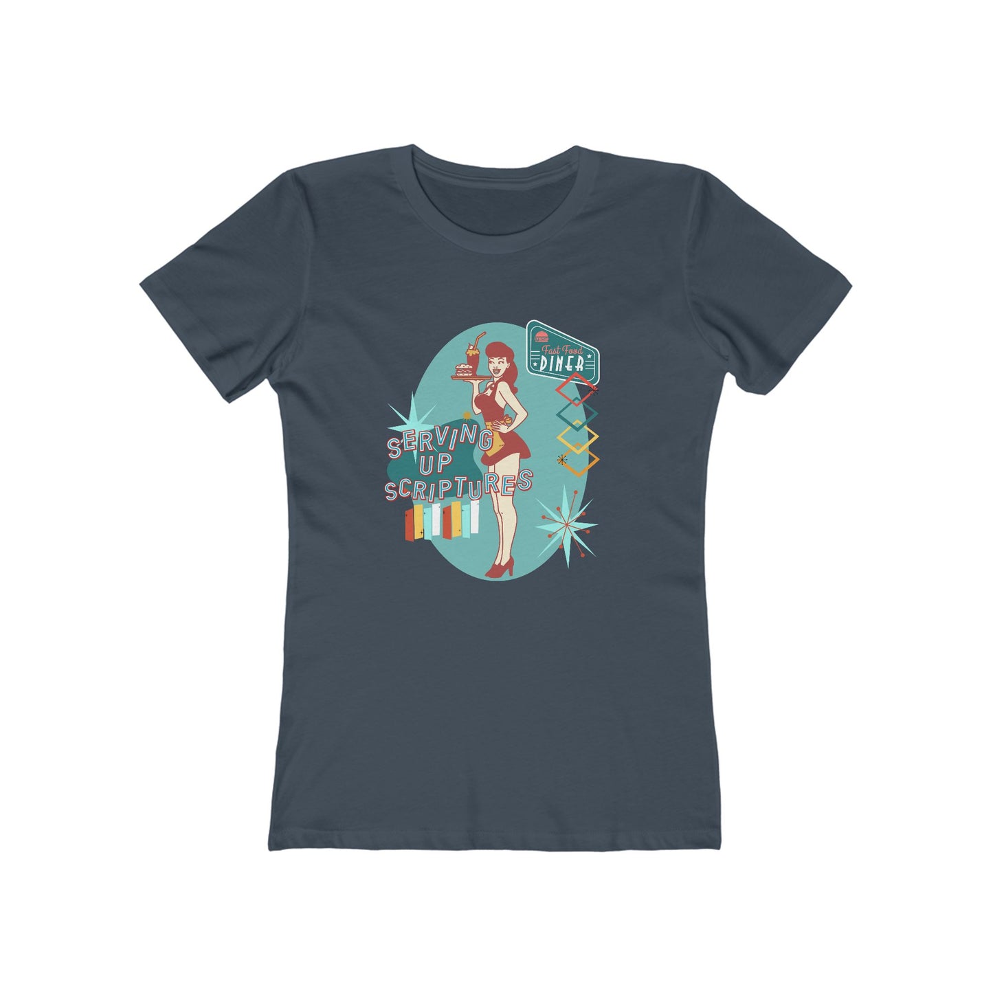 Retro Tee "serving up scriptures" Women’s Graphic Tee – Vintage Design