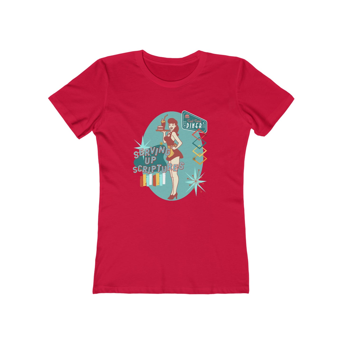 Retro Tee "serving up scriptures" Women’s Graphic Tee – Vintage Design