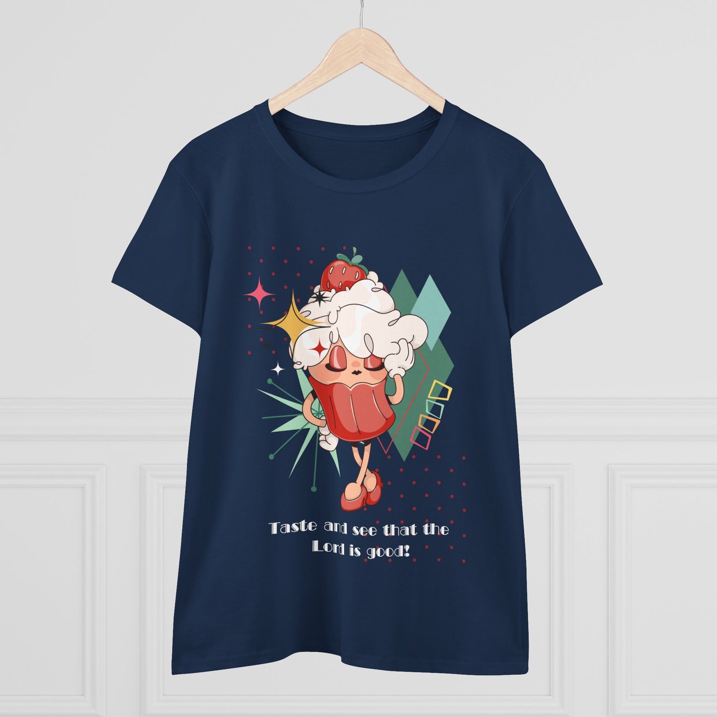 Cupcake Tee — "Taste and see that the Lord is good" Women’s T-Shirt