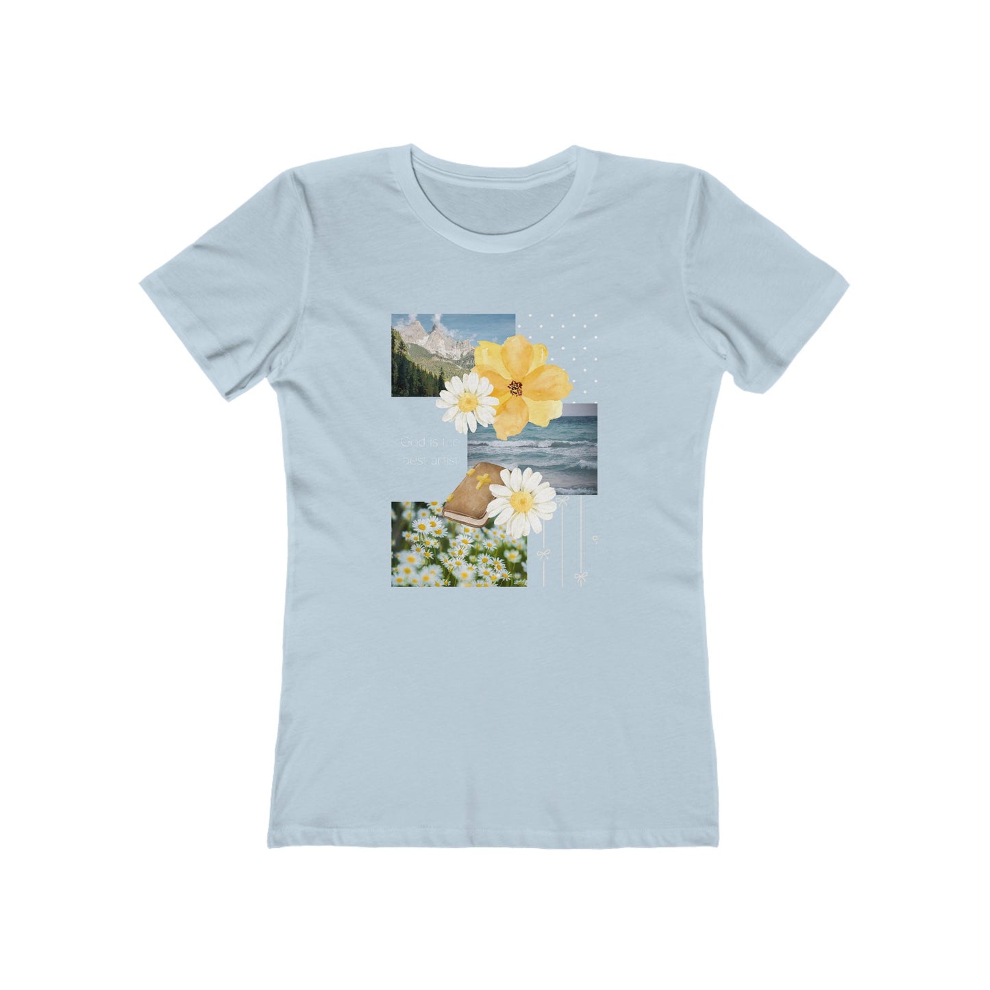 Floral Coast 'God is the best artist' Boyfriend Tee for Women