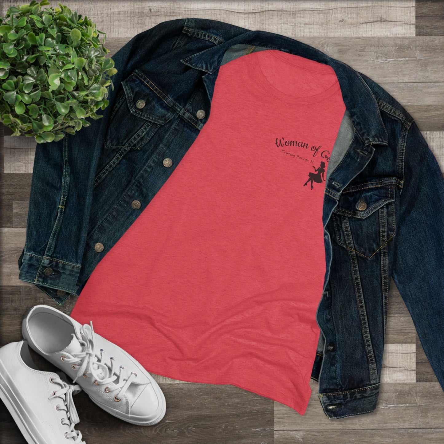 Woman of Grace tee | silhouette script design