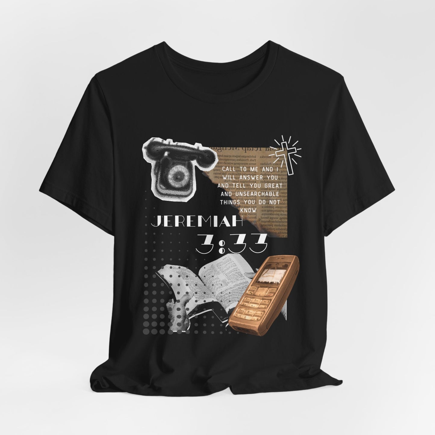 Jeremiah 7:27 Scripture Tee — Vintage Bible & Phone Faith T‑Shirt