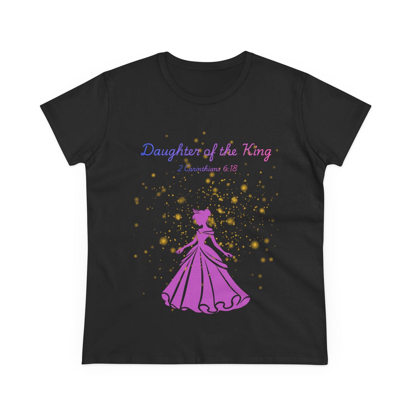 Daughter of the King tee | Princess silhouette, Christian scripture 2 Corinthians 6:18