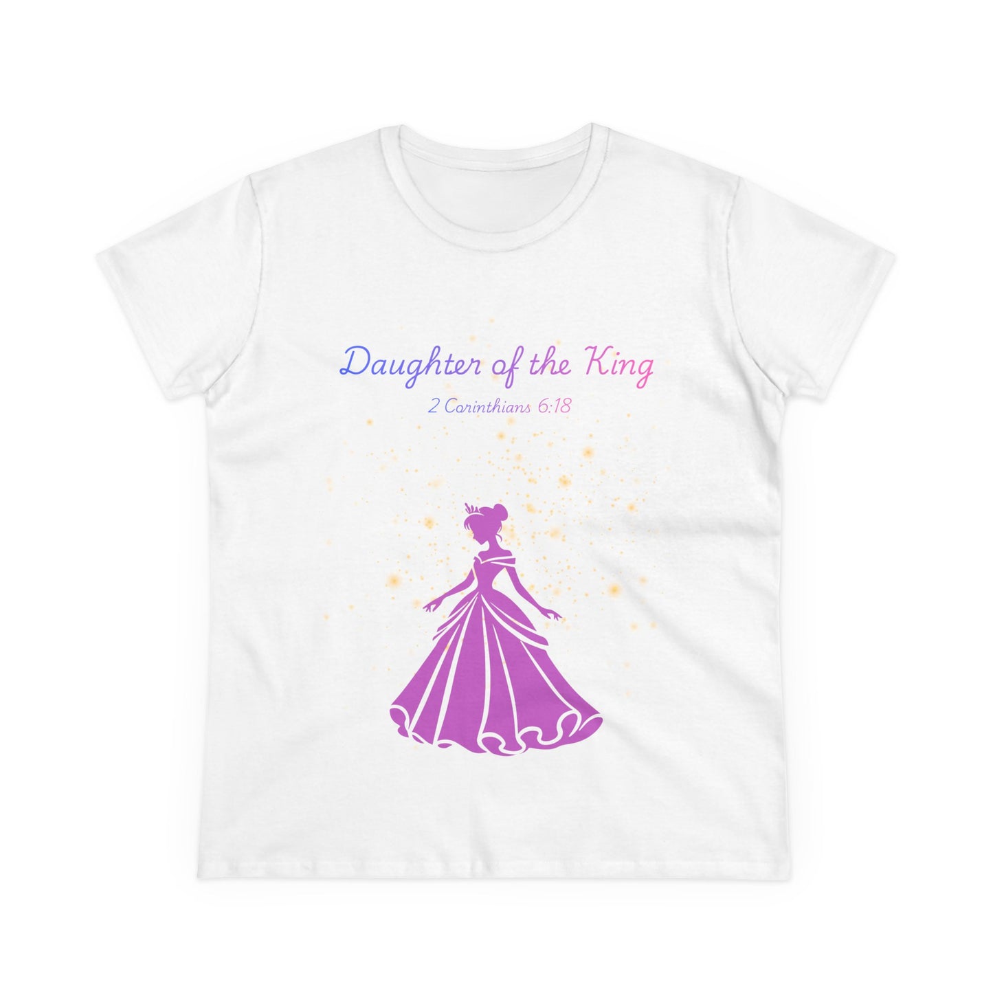 Daughter of the King tee | Princess silhouette, Christian scripture 2 Corinthians 6:18