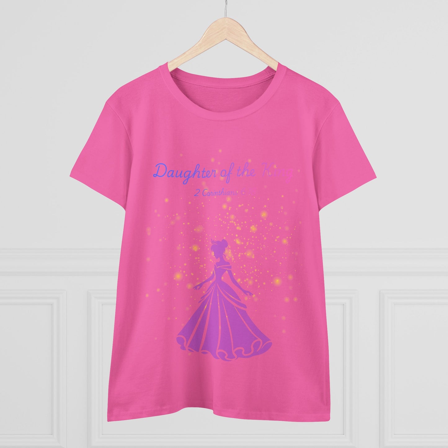 Daughter of the King tee | Princess silhouette, Christian scripture 2 Corinthians 6:18