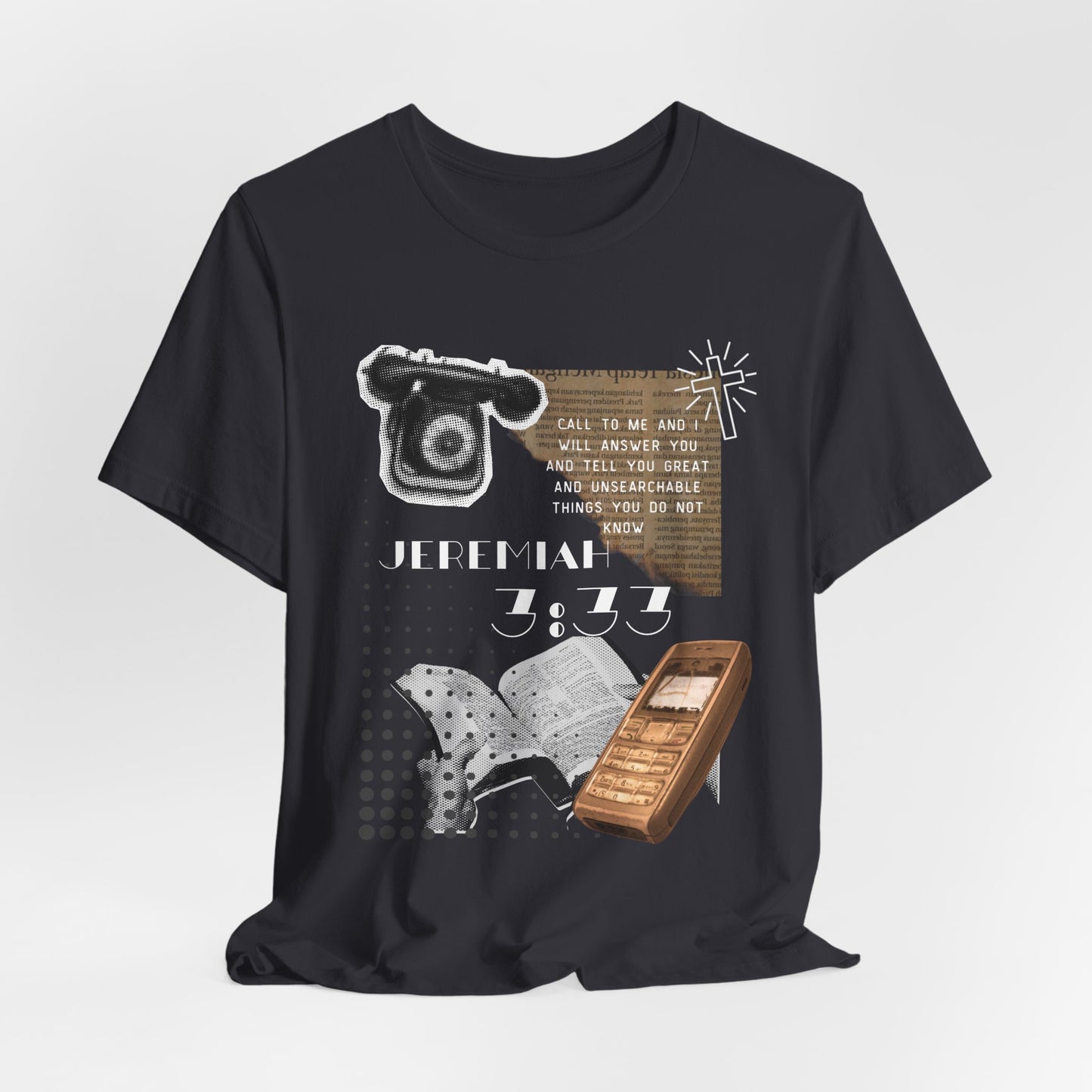 Jeremiah 7:27 Scripture Tee — Vintage Bible & Phone Faith T‑Shirt