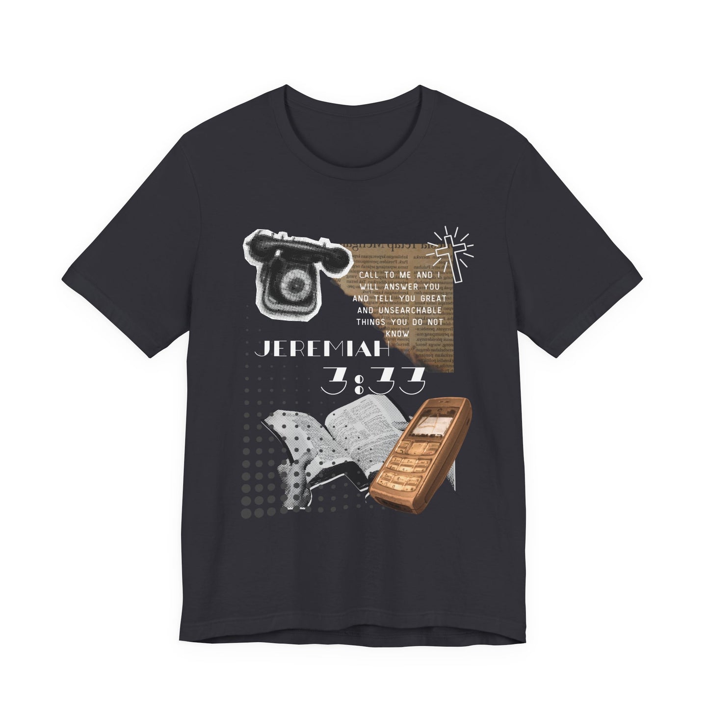 Jeremiah 7:27 Scripture Tee — Vintage Bible & Phone Faith T‑Shirt