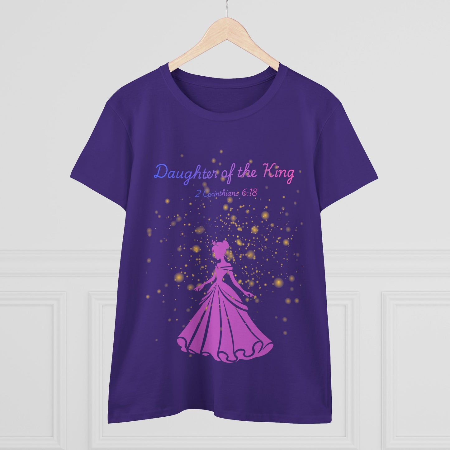Daughter of the King tee | Princess silhouette, Christian scripture 2 Corinthians 6:18