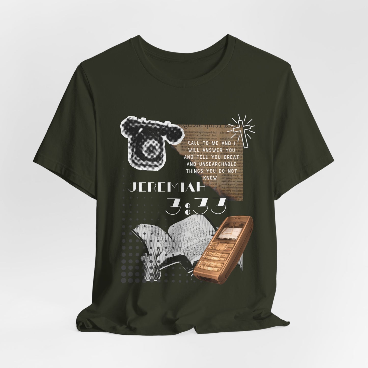 Jeremiah 7:27 Scripture Tee — Vintage Bible & Phone Faith T‑Shirt
